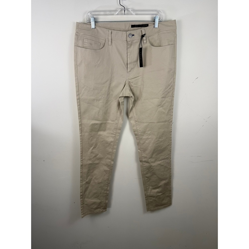 NWT J Hilburn AM3-5P Mens Khaki Tan 5-Pocket Tailored Pants Chinos 36x32